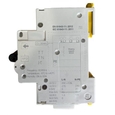 A9L16618 Schneider - Parafoudre triphase + neutre de type 2 autoprotege - 10kA - report de signalisation – Image 3