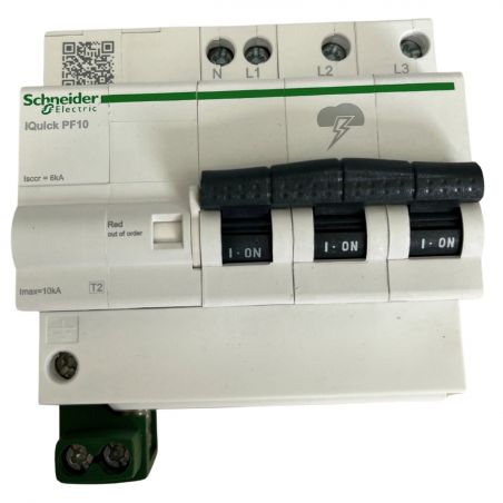 A9L16618 Schneider - Parafoudre triphase + neutre de type 2 autoprotege - 10kA - report de signalisation – Image 4