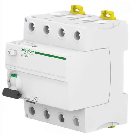 A9R11440 - Interrupteur differentiel tetrapolaire 30mA - 40A - Type AC - Schneider Acti9 iID - 4 modules – Image 2