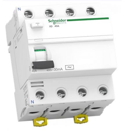 A9R11440 - Interrupteur differentiel tetrapolaire 30mA - 40A - Type AC - Schneider Acti9 iID - 4 modules – Image 7