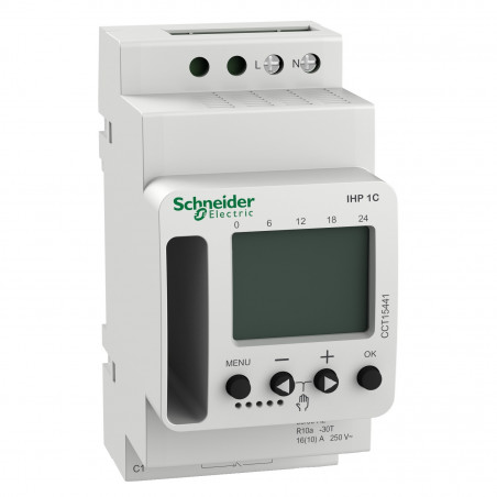 CCT15441 Schneider - Horloge modulaire hebdomadaire programmable - 56 commutations - Acti9 IHP
