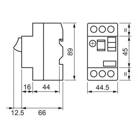 GV2ME08 - disjoncteur moteur Schneider GV2ME - 2,5 a 4A - 3P 3d - declencheur magneto-thermique – Image 2